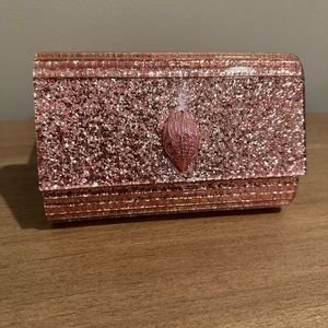 🔥🔥🔥 Kurt Geiger London - Party Eagle Glitter Clutch - Pink Color